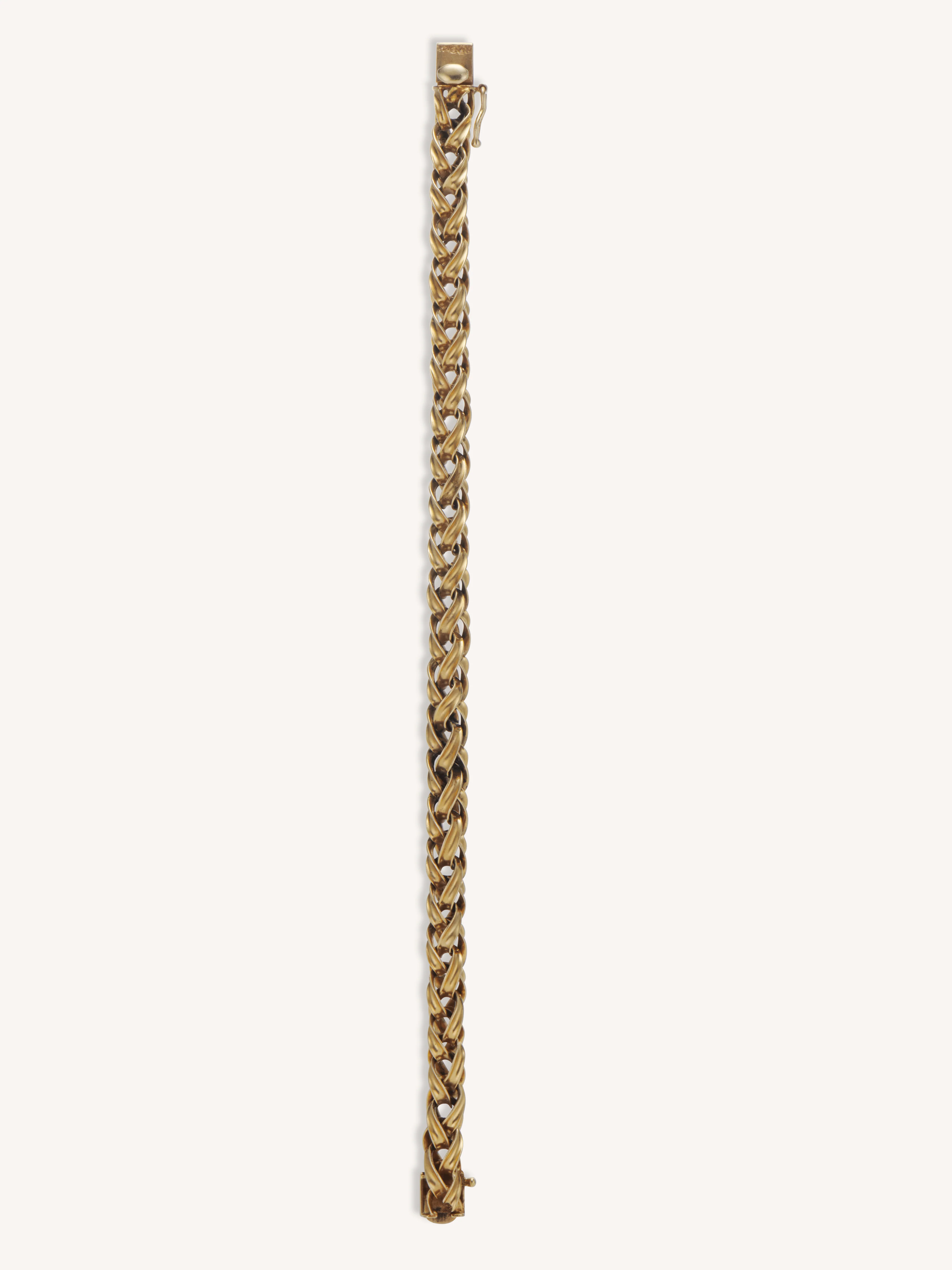 Antique Victorian Men’s Rounded Gold Woven Link Bracelet - Image 5