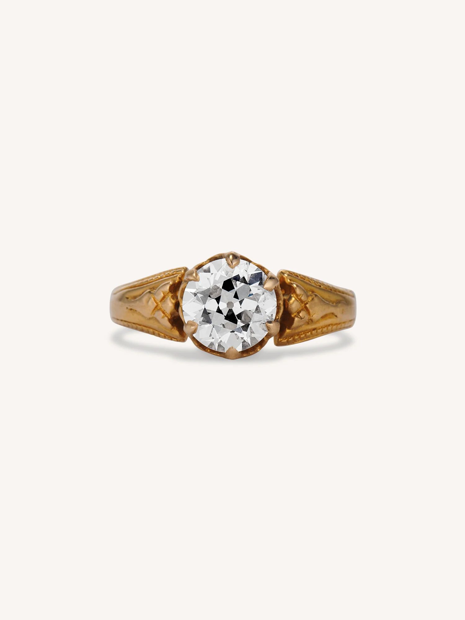 Victorian 1.21 Carat Old European Cut Diamond Antique Engagement Ring