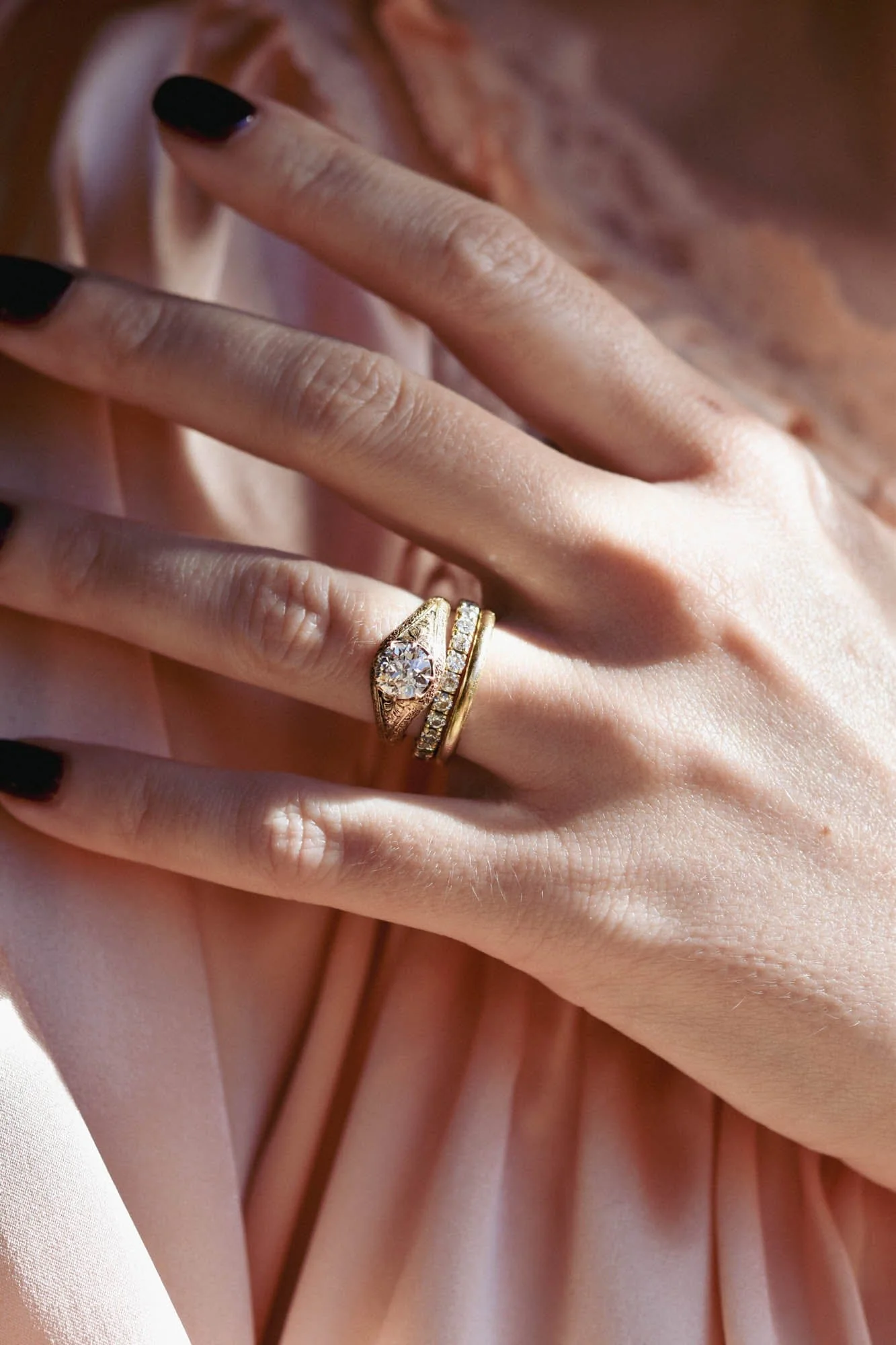 Victorian 1.17 Carat Old European Cut Diamond Engraved "1867" Antique Engagement Ring - Image 2
