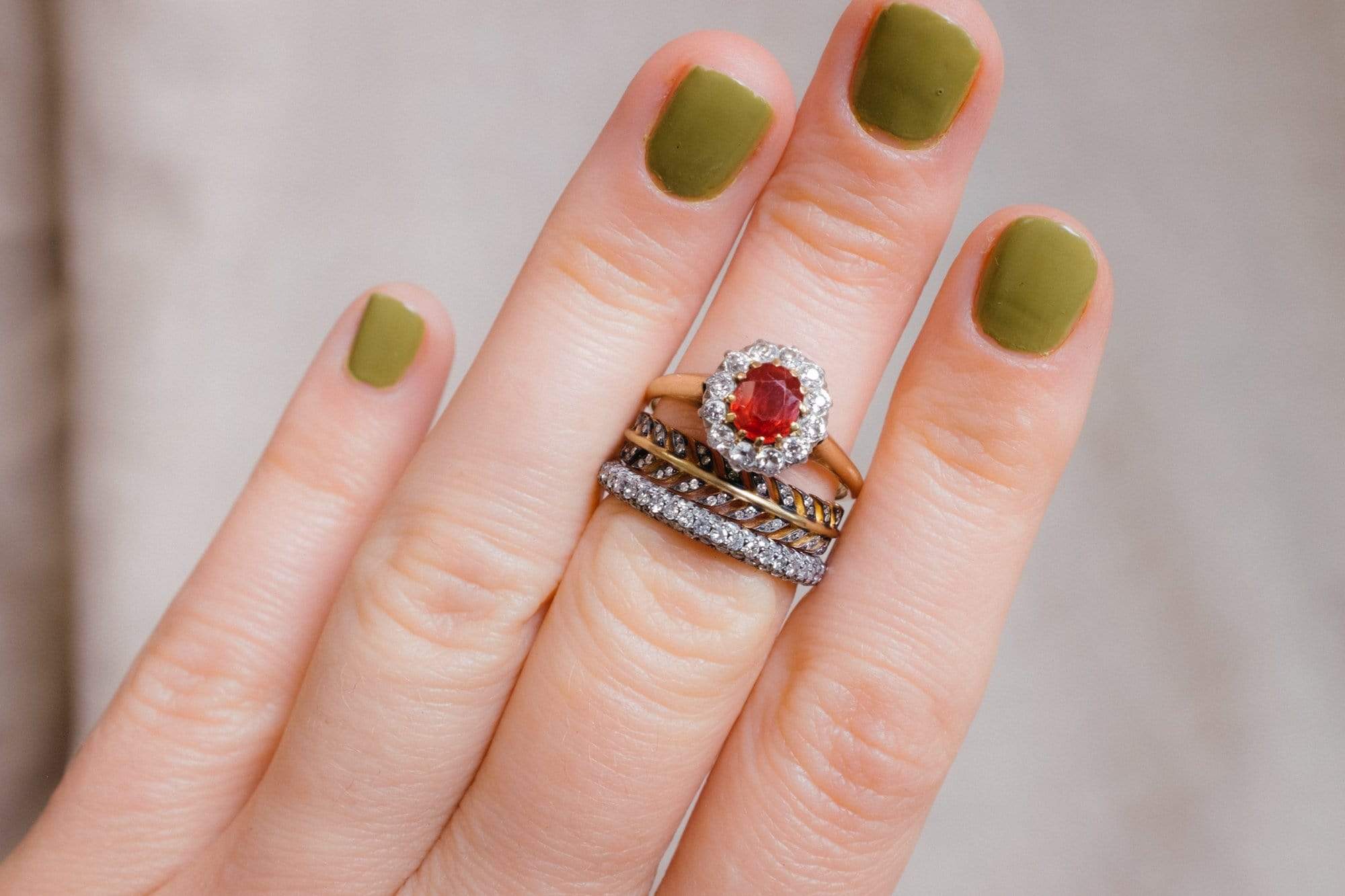 Victorian Ruby & Diamond Cluster - Image 4