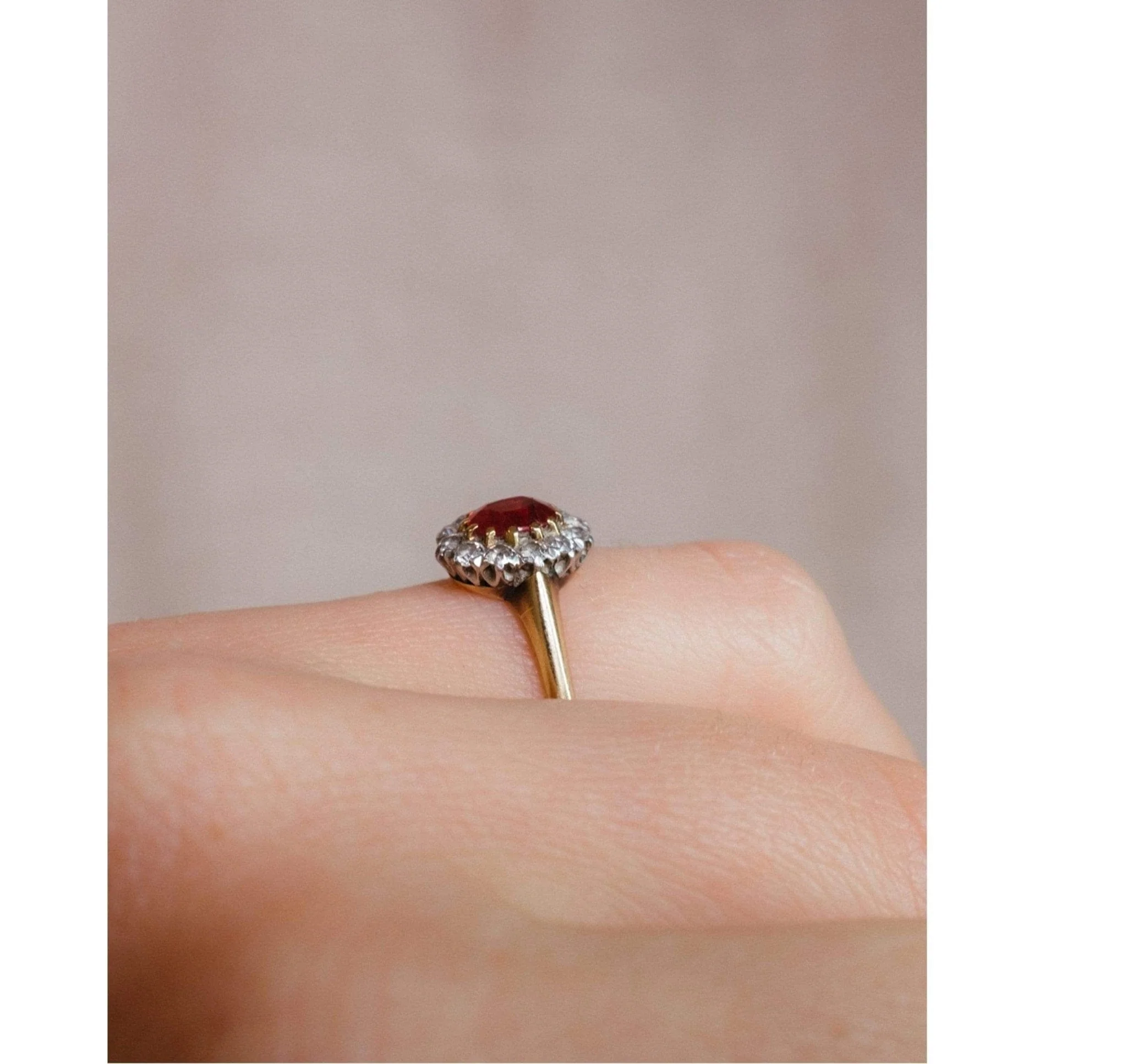 Victorian Ruby & Diamond Cluster - Image 9