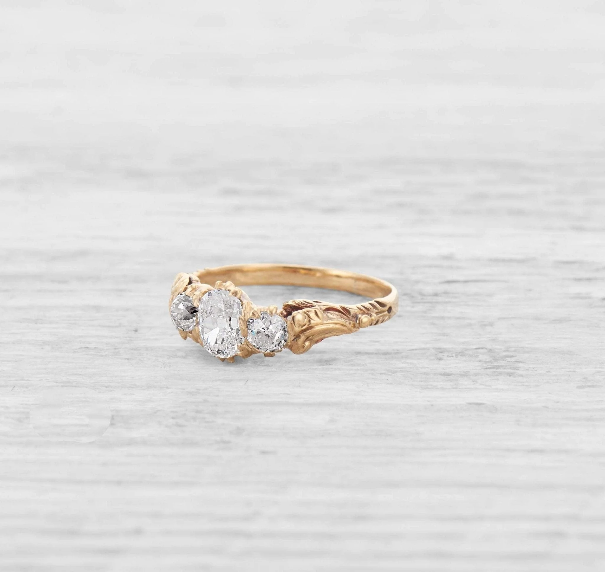 VICTORIAN THREE STONE DIAMOND RING