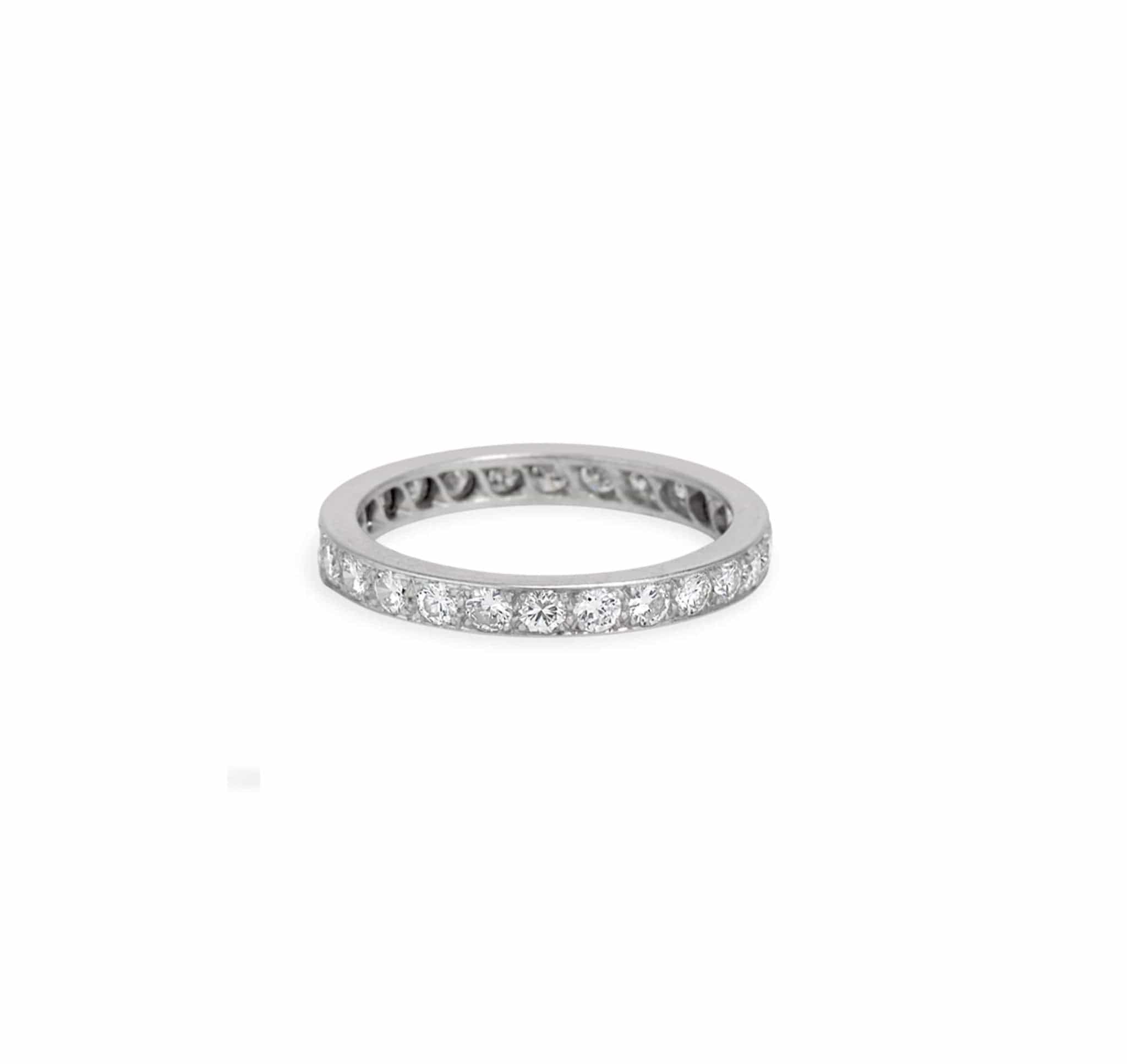 Art Deco .80 Carat Brilliant Cut Diamond Band - Image 2