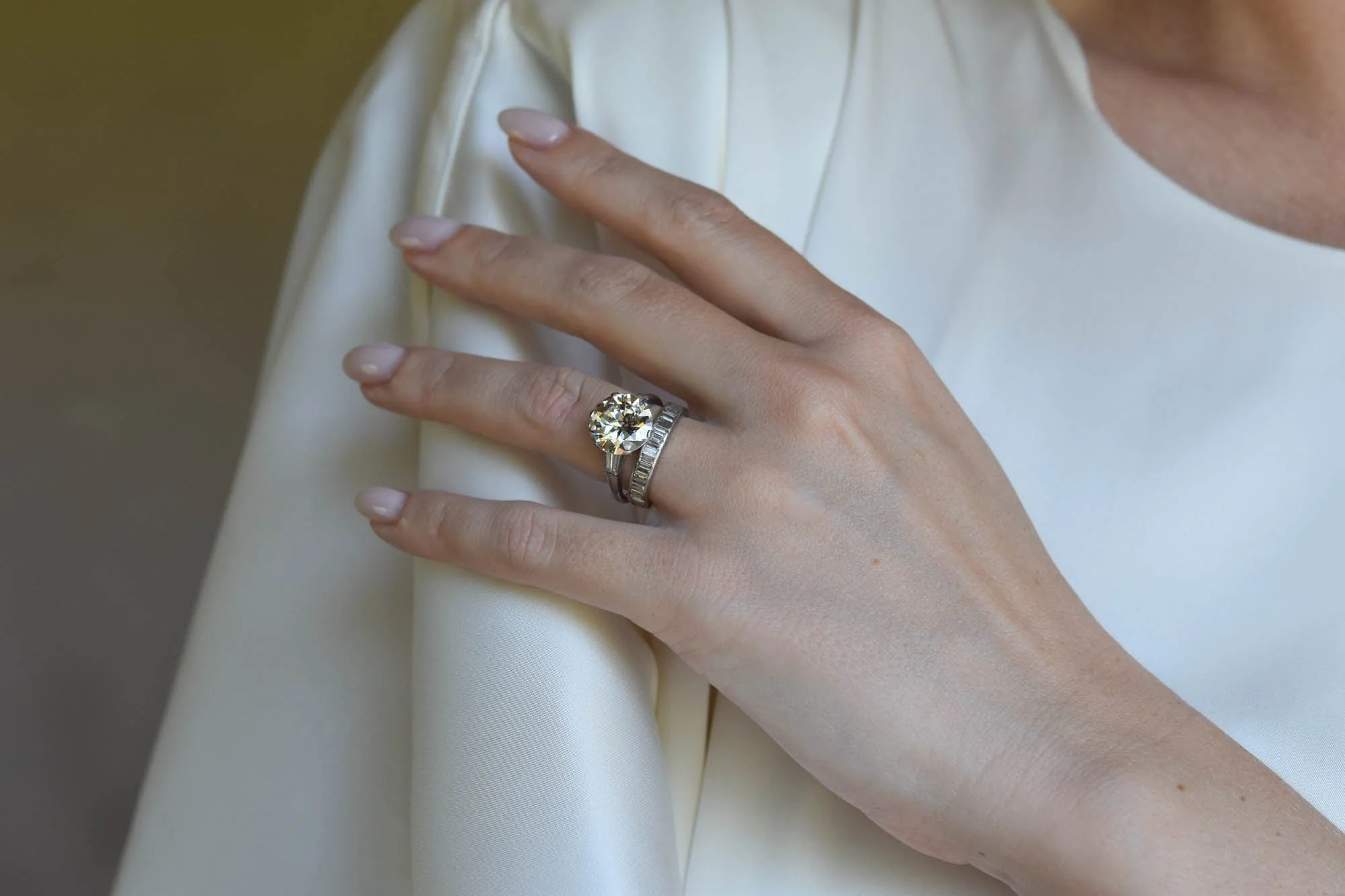 Bulgari 5.02 Carat Transitional Cut Diamond Vintage Engagement Ring - Image 3
