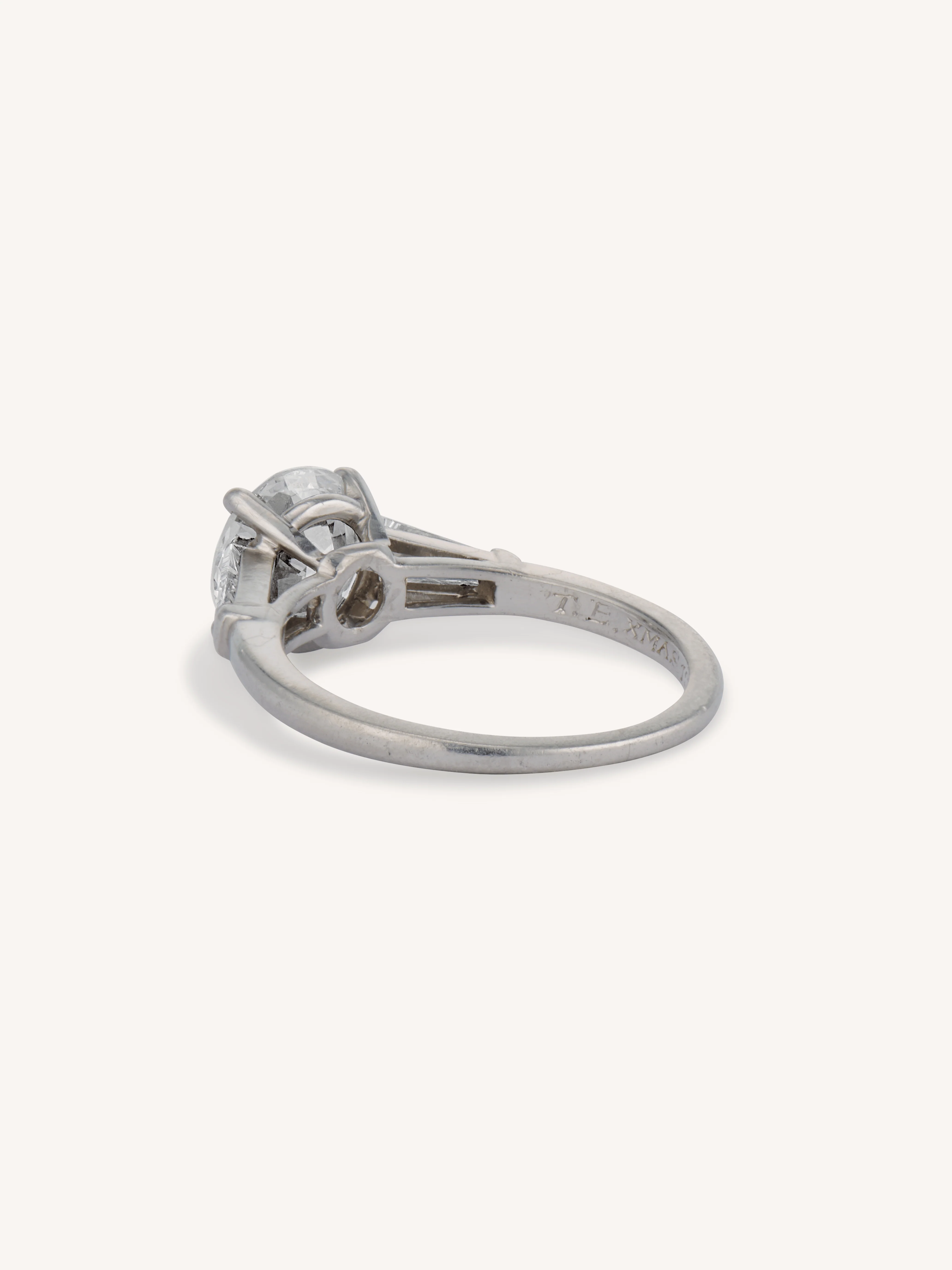 Cartier Midcentury 1.79 Carat Transitional Cut Diamond Vintage Engagement Ring - Image 5