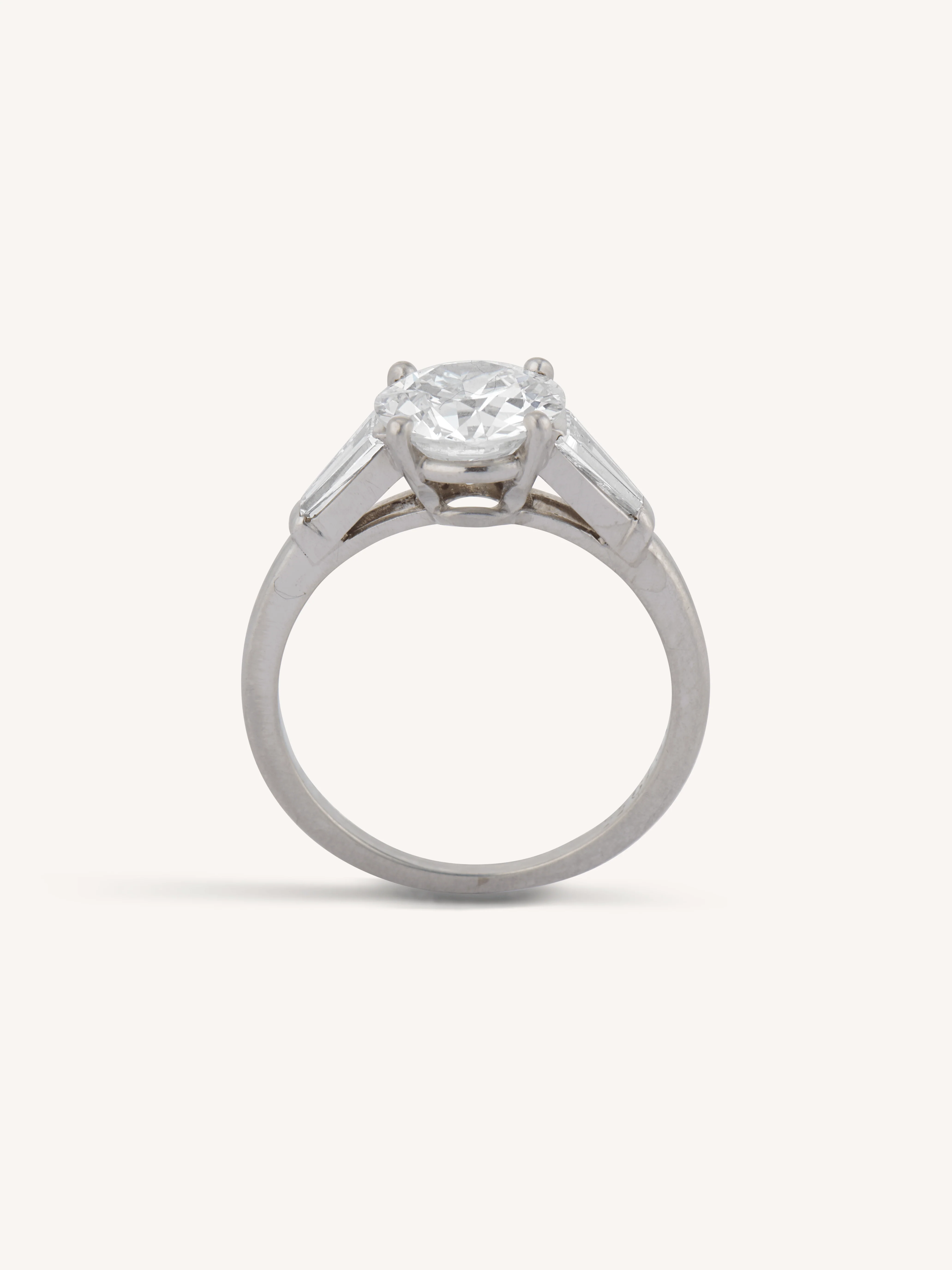 Cartier Midcentury 1.79 Carat Transitional Cut Diamond Vintage Engagement Ring - Image 8