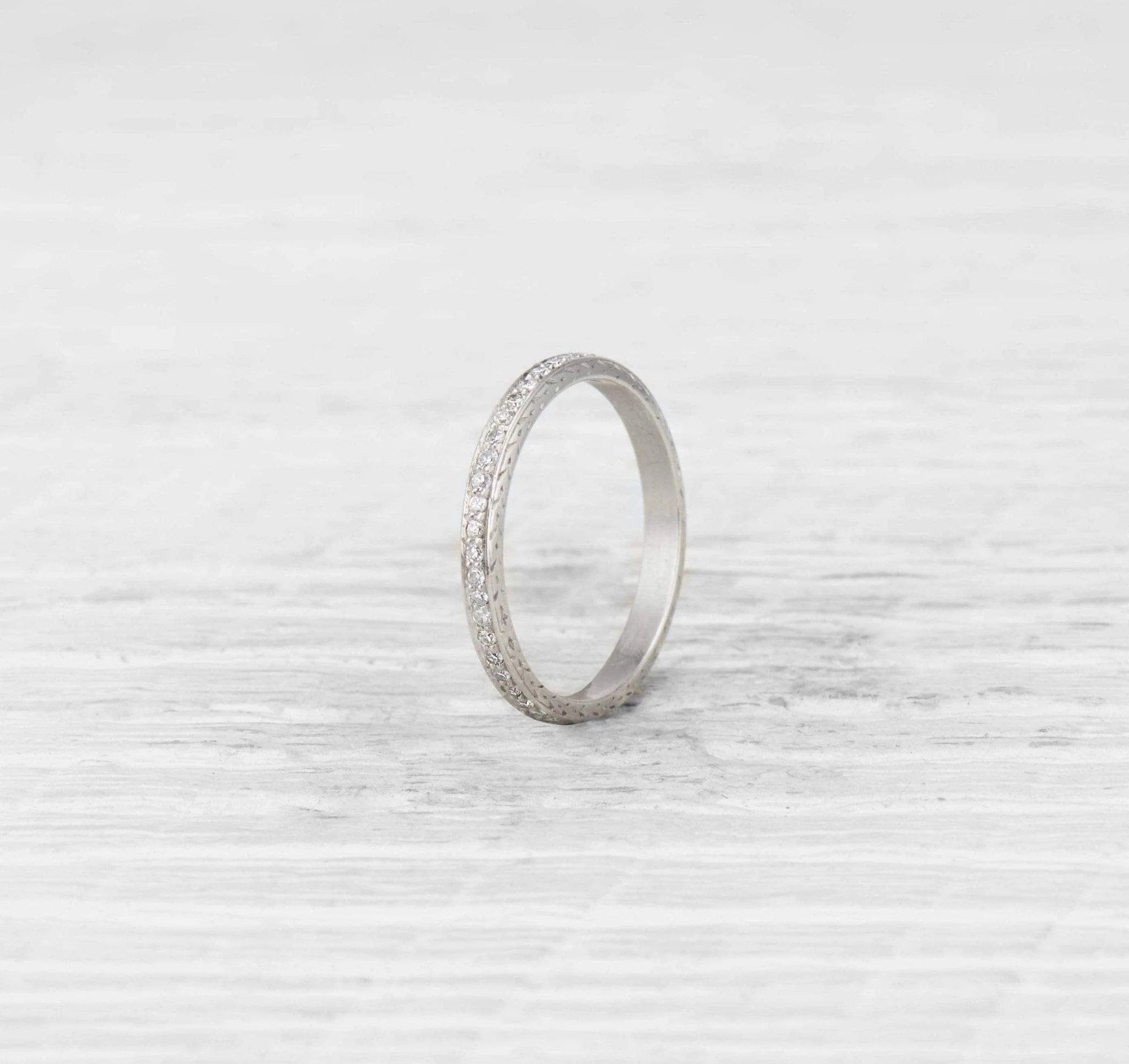 Vintage Diamond and Palladium Eternity Band