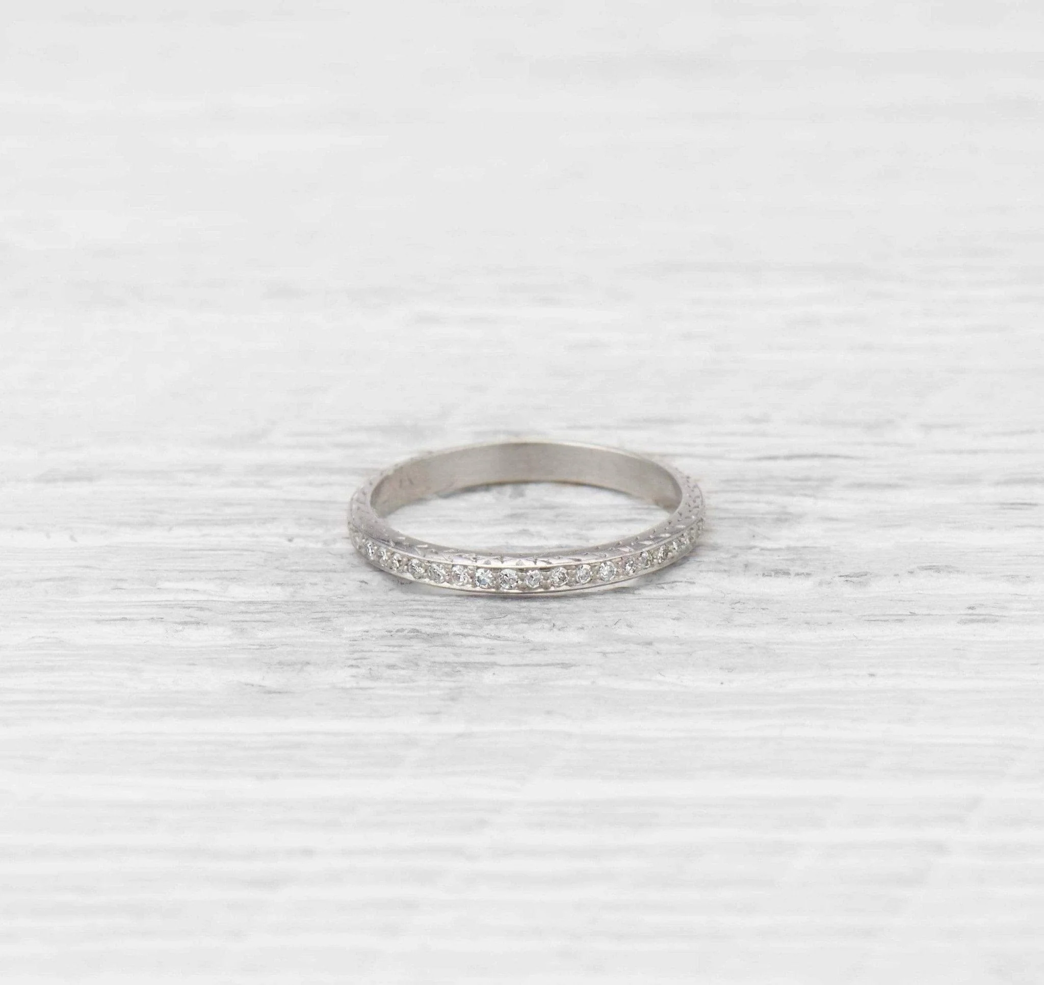 Vintage Diamond and Palladium Eternity Band - Image 3