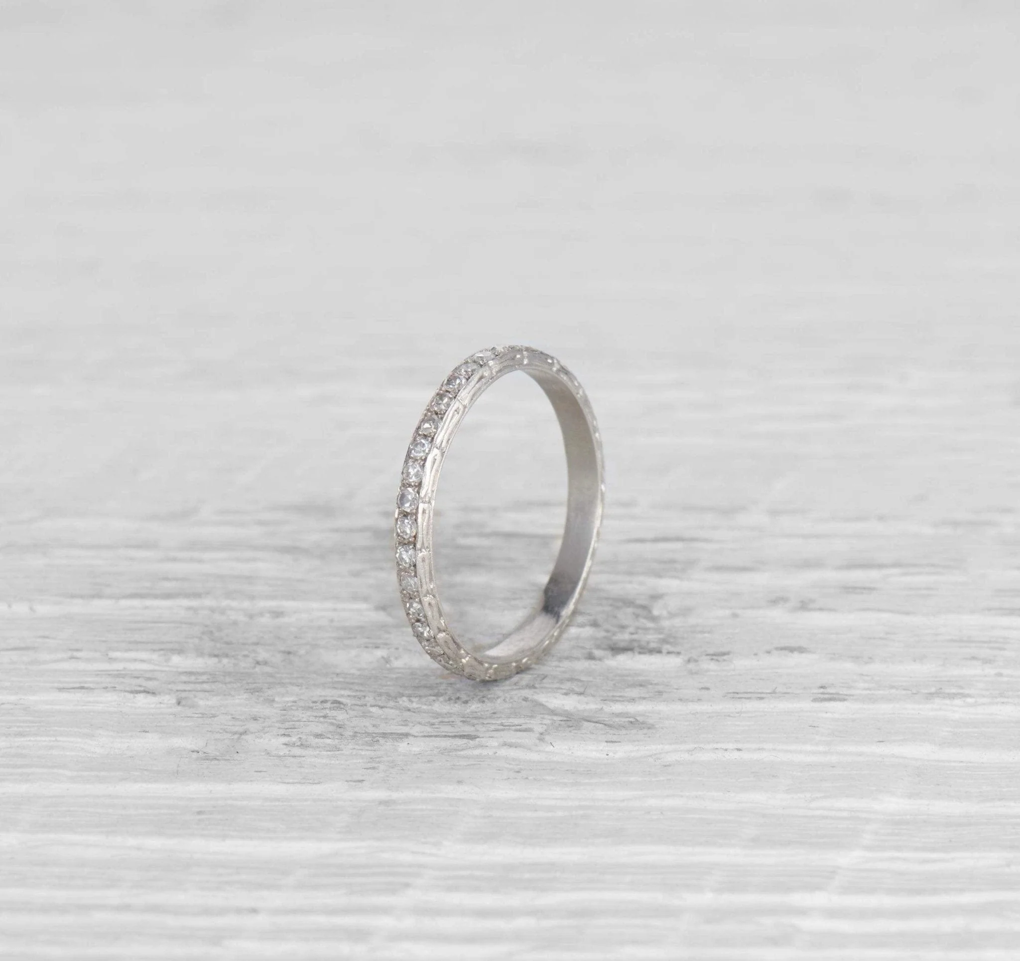 VINTAGE DIAMOND AND PLATINUM ETERNITY BAND