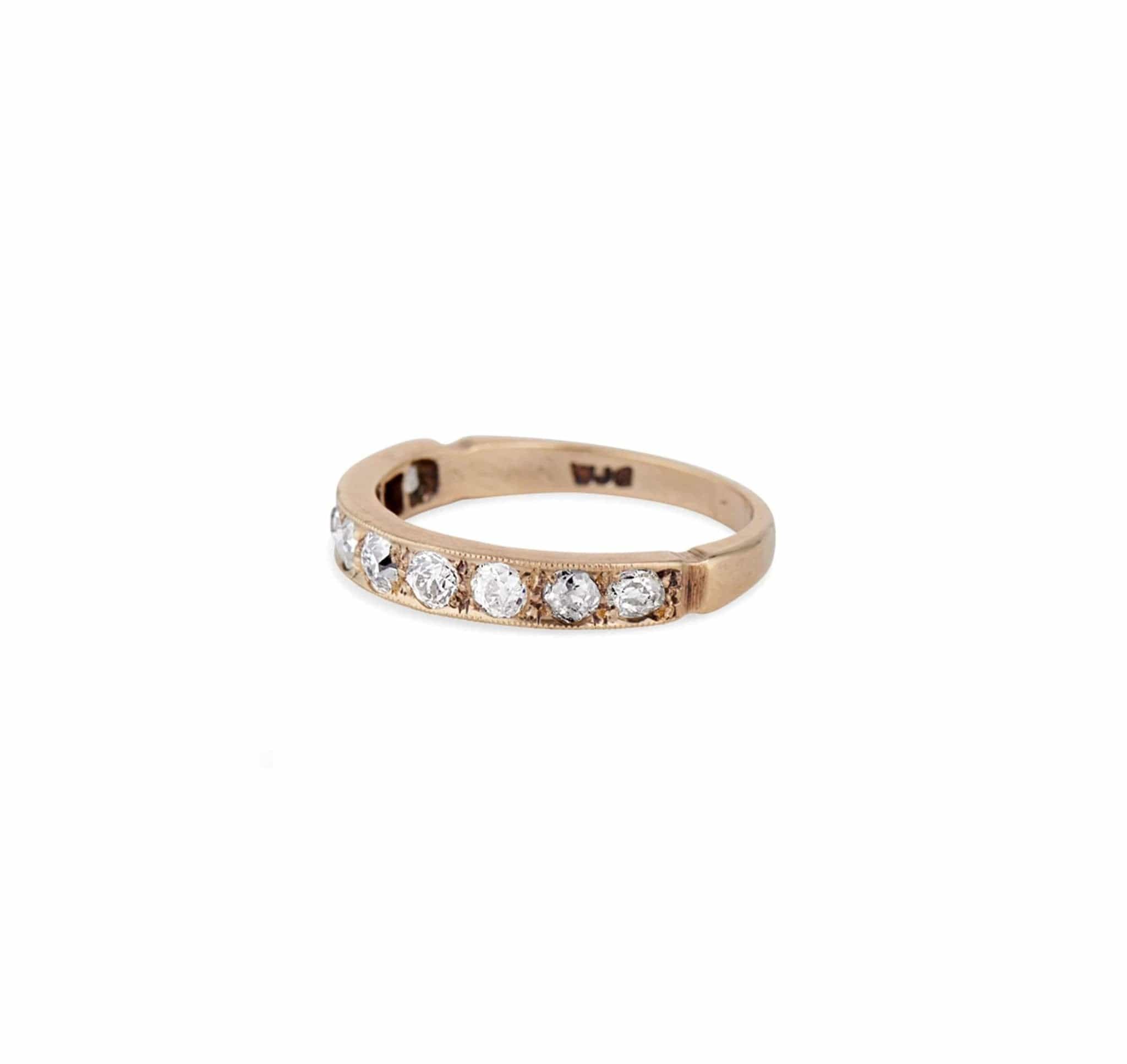.60 Carat Old Mine Cut Diamond British Half Hoop Band - Image 2