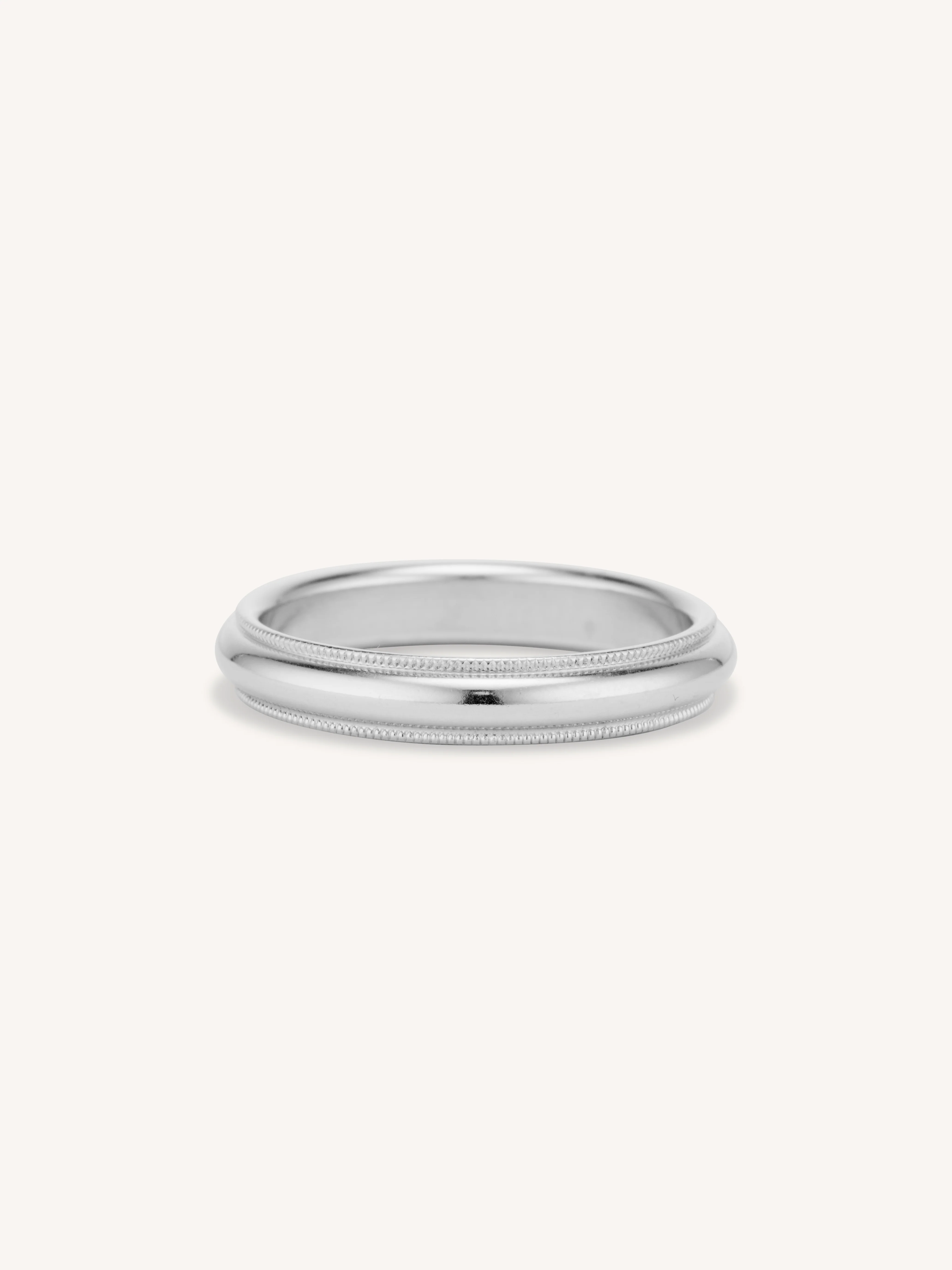 Vintage Men's Platinum Wedding Band - Size 10