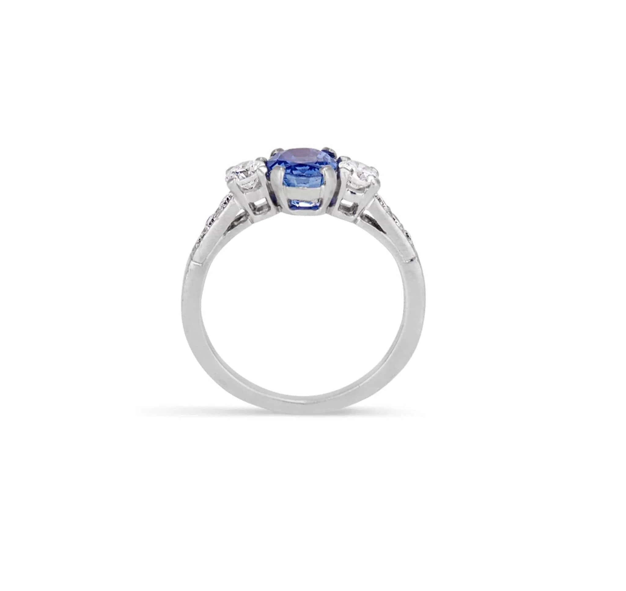 1.10 Carat Tiffany & Co Sapphire & Diamond Ring - Image 3