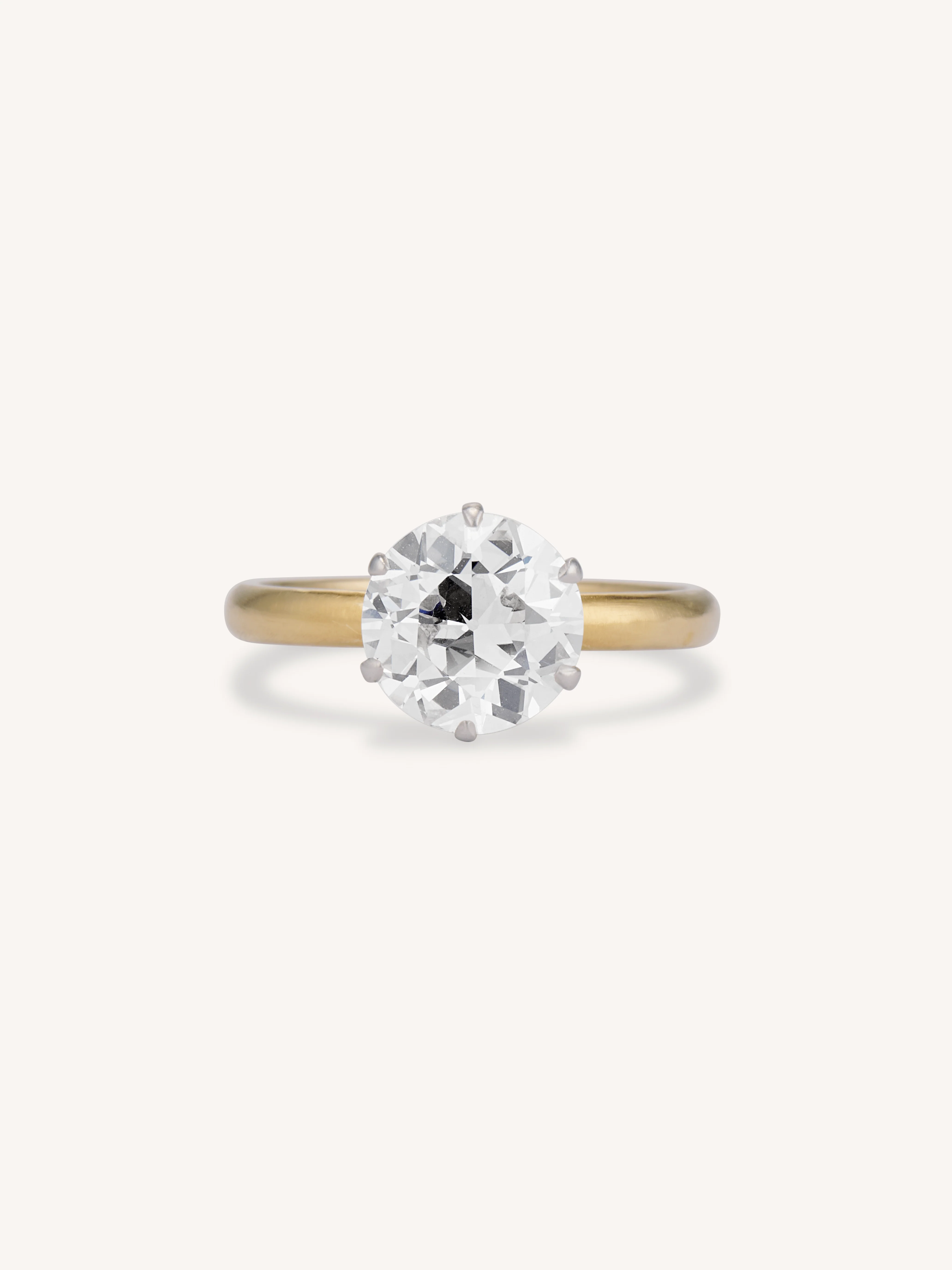 Vintage Tiffany & Co. 2.29 Carat Old European Cut Diamond Solitaire Engagement Ring